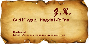 Györgyi Magdaléna névjegykártya