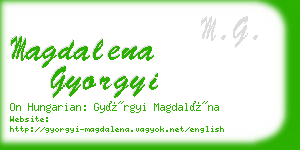magdalena gyorgyi business card